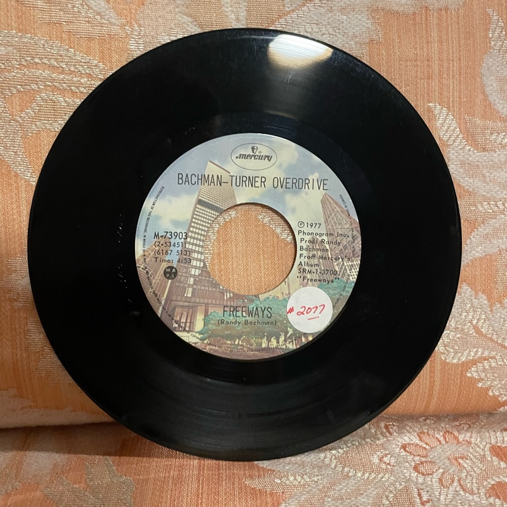 🍁 Vintage Bachman-Turner Overdrive 1977 Freeways My Wheels Won’t Turn 45 BTO 🍁